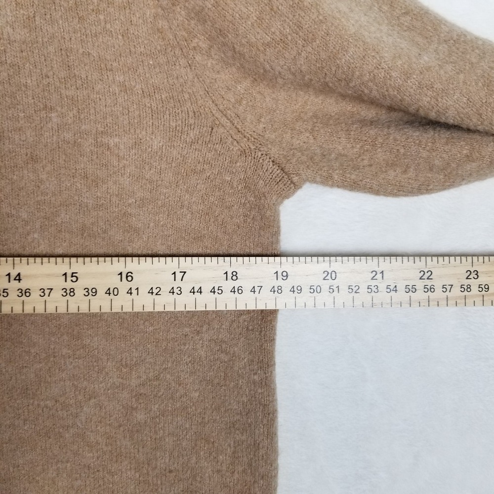 J.Crew Sweater Women Small Camel Tan Extra Soft Wool Blend Crewneck Pullover - Picture 5 of 7